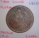 German States Prussia 3 Mark,  1910 - Siver Coin Unc Germany photo 2