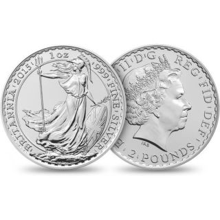 2015 Great Britain 1 Oz Silver Britannia Bullion Coin From Tube photo