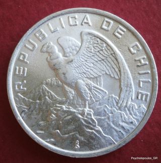 1974 Chile 10 Escudos - 2.  1 G – ø 24.  95 Mm - Unc photo