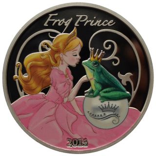 1000 Francs Benin 2014 Proof - Fairy Tales - Frog Prince - 1 Oz Silver photo