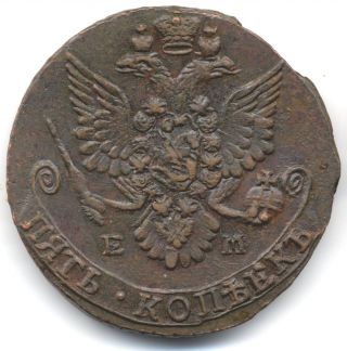5 Kopeks 1782 Em,  Russia Catherine Ii,  Copper,  Vf - Xf photo
