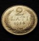 Latvia ● 2 Lati 1926 ● Silver.  835 ● 10 G ● Ø 27 Mm Europe photo 2