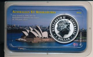 Littleton Coin Co.  Uncirculated 2001 Australian 99.  9 Silver $1 Kookaburra Coin photo