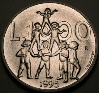 San Marino 1000 Lire 1995 - Silver - Unc - 926 photo