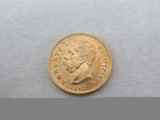 1882 Italy 20 Lira Umberto Gold Coin photo