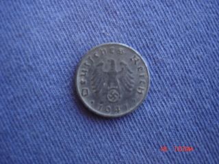 1941 - D 5 Pfennig Zinc W/swastika photo