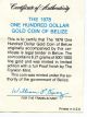 1978 $100 Proof Gold Coin Of Belize Box/coa Hucky Coins: World photo 3