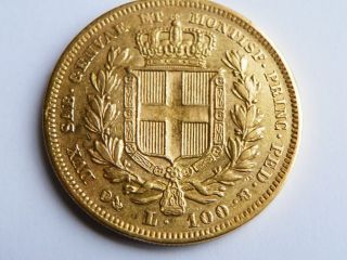 Italy - Sardinia - 100 Lire Gold 1834 Anchor photo