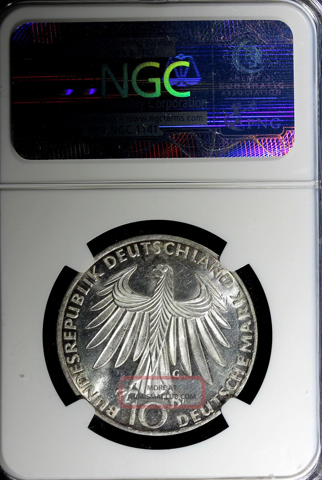 West Germany Silver 1972 G 10 Marks Ngc Ms63 Munich Olympics Km 132