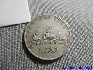 1960 Italiana L500 Ships 83 Silver Circulated Ungraded Uncertified Bnb Coc25 photo