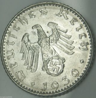 German Alum Coin 50 Rp 1939 B Nazi Coin photo