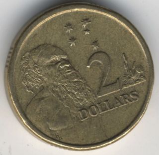 Australia 2 Dollars 1989 Aborigine Elder Xanthorrhoea Plant Queen Elizabeth Ii photo