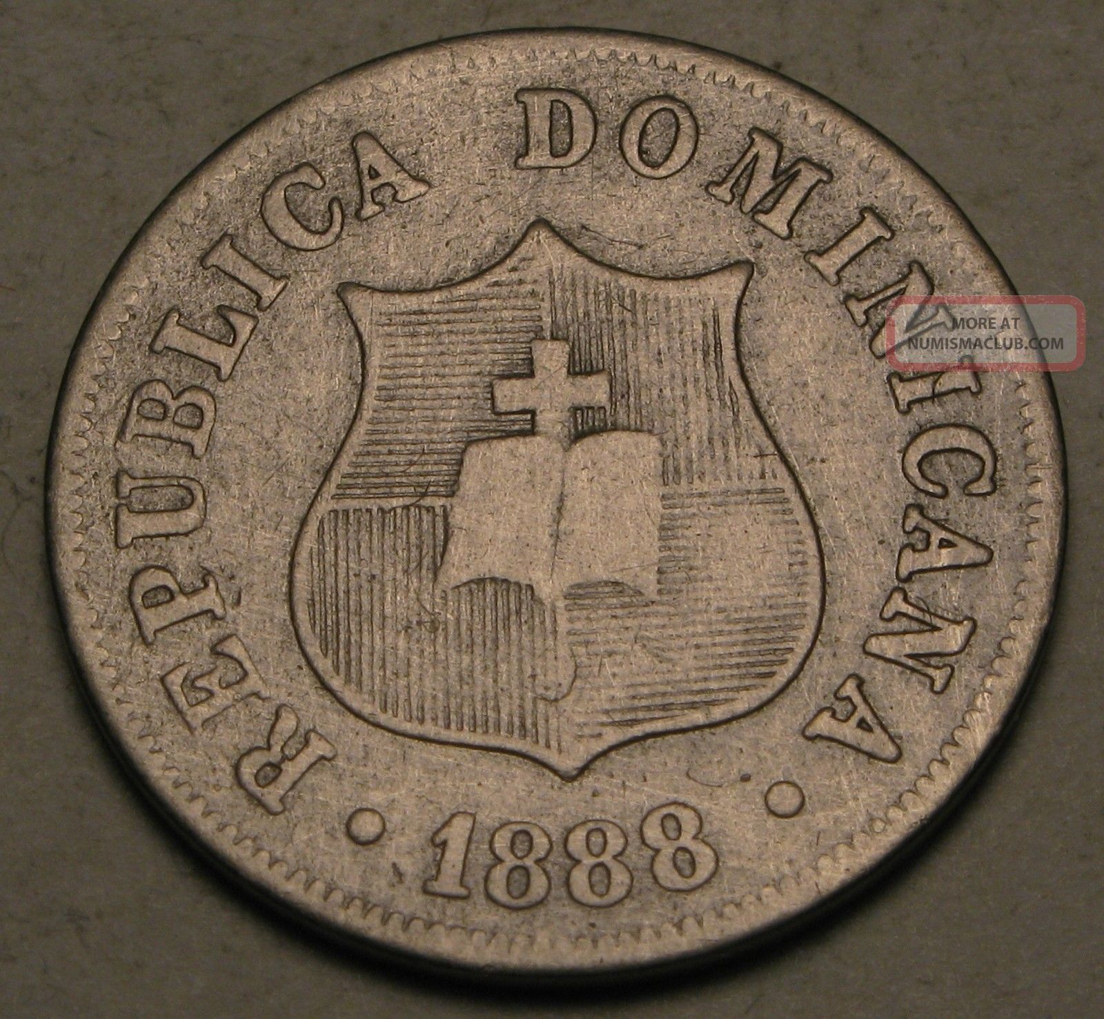 Dominican Republic 2 1/2 Centavos 1888 A Copper/nickel 866