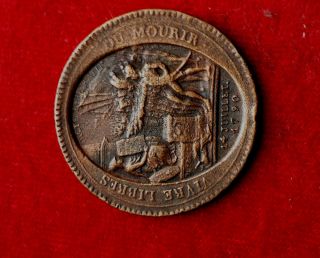 , France French Revolutionary Coin 5 Sols Monneron 1792 N°3 photo