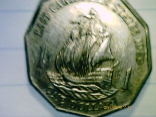 1,  1989 East Caribbean States One Dollar Coin - photo