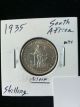 1935 South Africa Shilling Silver Coin Uncirculated Africa photo 2