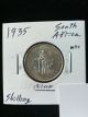 1935 South Africa Shilling Silver Coin Uncirculated Africa photo 3