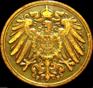 ♡ Germany - German Empire - German 1905f Pfennig Coin - Great Coin photo