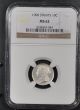 1900 Ngc Ms62 Straits Settlements 10 Cents Asia photo 2