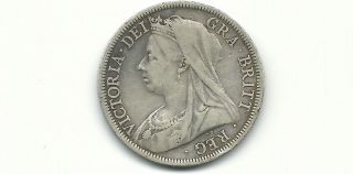 Great Britain Uk 1900 Half Crown Silver Coin photo