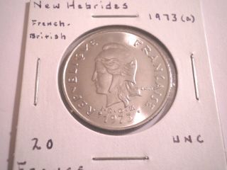 1973 Hebrides 20 Francs photo
