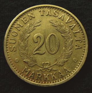 Finland / Suomi ● 20 Markkaa 1938 ● Aluminium - Bronze ● 13 G ● Ø 31 Mm photo