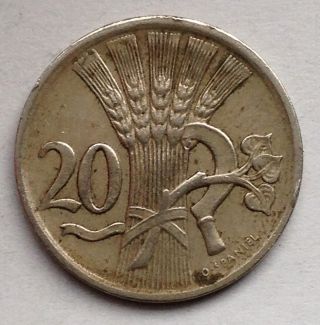 L1 Czechoslovakia 20 Haleru,  1931 {present Day Czech Republic} photo