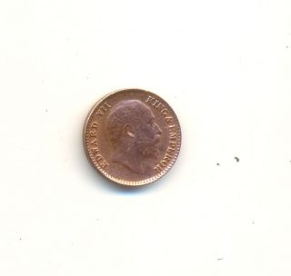 1905 British India King Edward V11 1/12 Anna Copper Coin. photo