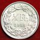 Uncirculated 1958 - B Swiss 1/2 Franc Silver Foreign Coin Europe photo 1