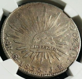 ☆extremely Rare 1833 Go Jm 8 Reales - Ngc Xf40☆ photo