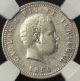 Portugal 1894 100 Reis Ngc Au - 50 Extremely Rare Key Date Silver 1 Hundred Reis Europe photo 1