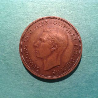 1944 Great Britain Large Penny Bronze photo