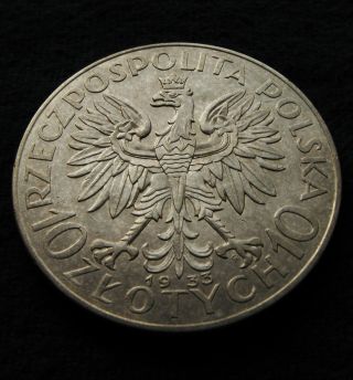 Poland / Iirp ● 10 Zlotych 1933 ● Silver.  750 ● 22 G ● Ø 34 Mm photo
