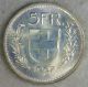 Switzerland 5 Francs 1967 Silver Swiss Bu Coin (stock 0069) Europe photo 1