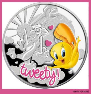 Niue 2013 $1 Tweety.  999 1 Oz Silver Proof Coin photo