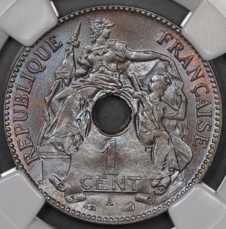 1901 - A Ngc Ms63bn French Indo - China Cent photo