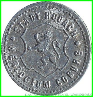 1918 German Stadt Rodach 10 Pfennigs Notgeld Coin photo