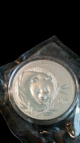 2003 China Panda 1oz.  999 Silver Coin Nr photo
