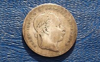 Silver 1868 Austria 20 Kreuzer Franz Joseph I 1st Year Of Issue Km 2212 Coin 622 photo