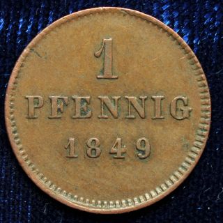 Bavaria 1849 1 Pfennig photo