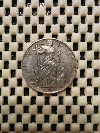 1936 R Italy 10 Lire Silver Coin photo