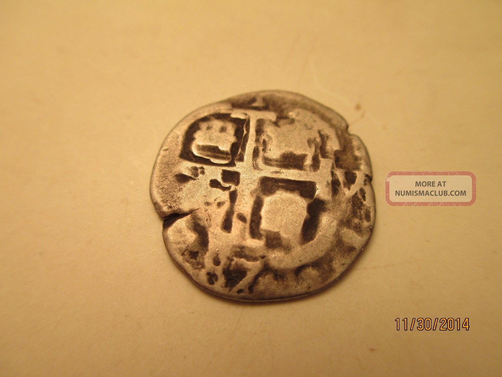 Spanish Silver 1 Reale, Potosi 1687, Two Dates