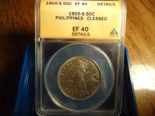 1905 S Philippine Fifty Cent Coin Ef - 40 photo