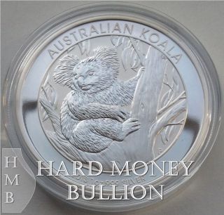 2013 1 Oz Bu Silver Australian Koala Bear $1 Coin In Perth Capsule photo