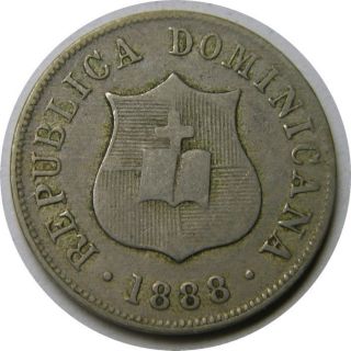 Elf Dominican Republic 2 1/2 Centavos 1888 Hh photo