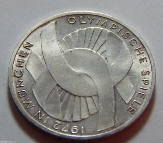 1972g Germany Coin Silver 10 Marks -.  3114 Troy Oz Asw - Commemorative Knot photo