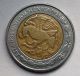 L45 Mexico 1 Peso,  1992 1997 Or 1998 Bi - Metallic For 1 Coin Only Mexico photo 5