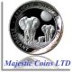 2014 Somalia High Relief African Elephant 1 Oz.  999 Silver Gop Box And Cert. Africa photo 1
