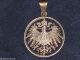 German Wwi Vintage Prussian Eagle Cut Out Silver Coin 1 Mark Pendant Germany photo 1