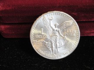 1984 Mexico Silver 1 Onza Bullion Coin photo
